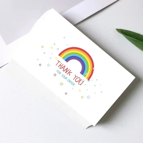 25 Rainbow Thank you business cards - Picture 1 of 1